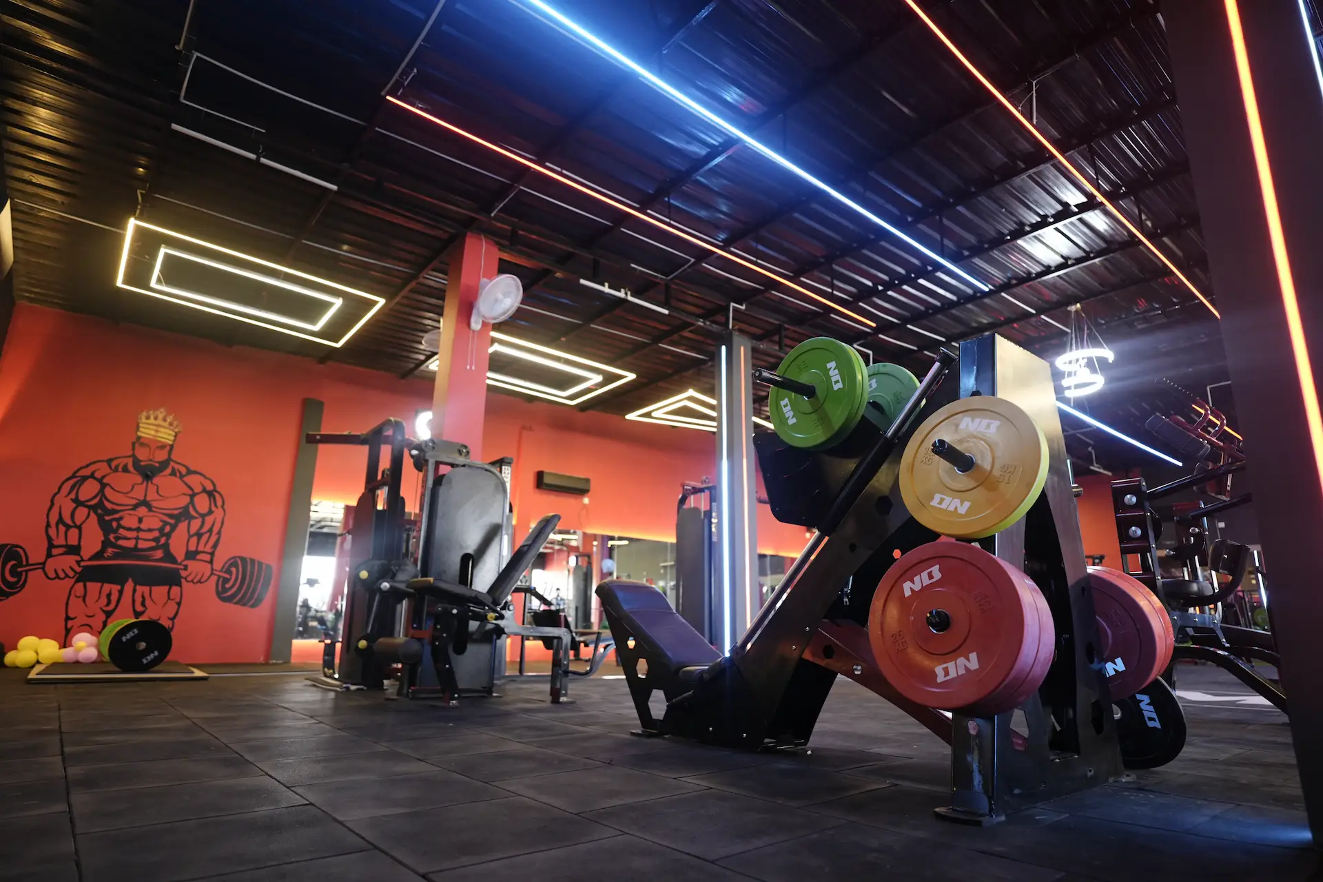 Plate loaded leg press machine on the GPM Fitness strength floor